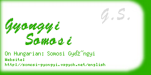 gyongyi somosi business card